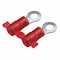 Panduit Ring Terminal, 1/4 in Stud Size, 18 AWG, 600 V, Nylon Insulated, Red, Crimp Termination Only PN18-14R-3K - alternate 2